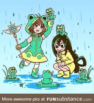 Froggo Fun #39/Froppy Friday - A Frog Girl in a Raincoat and a Girl in a Frog Raincoat