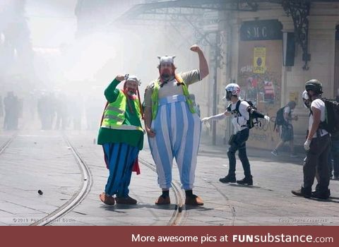 French protestors have received unbeatable reinforcements