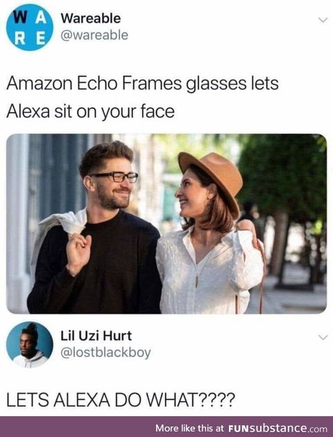 First Alexa's feet, now this