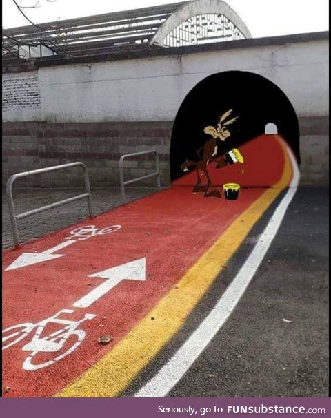 Bike lane ending on a wall