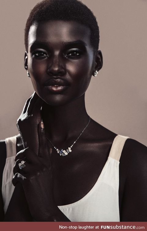 This is Shudu, a very dark-skinned supermodel - please go to the comments