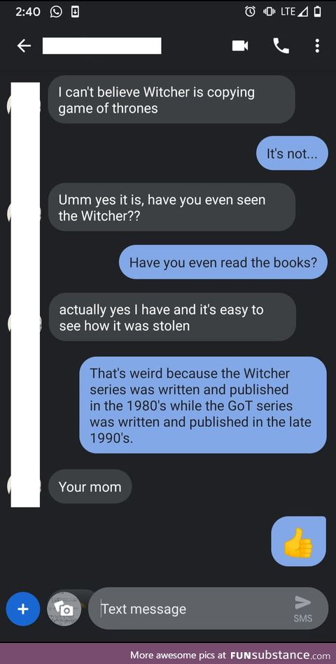 Witcher copied game of thrones