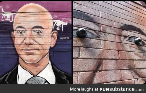 Jeff Bezos surveillance mural