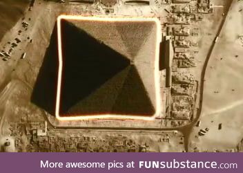 The Great Pyramid of Giza (Khufu's Pyramid) is actually 8-sided, and was purposely