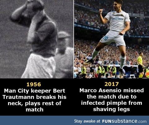 Old vs modern footballers