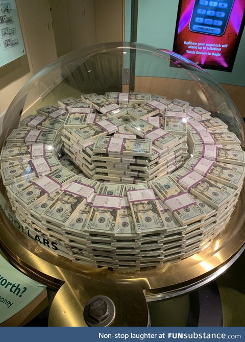 One million dollars in $20 bills at the Chicago Fed Money Museum