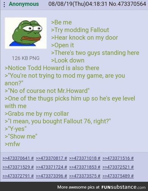 Hopefully not a Re. Todd Howard visits Anon