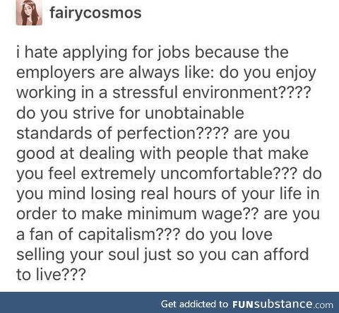 On applying for jobs
