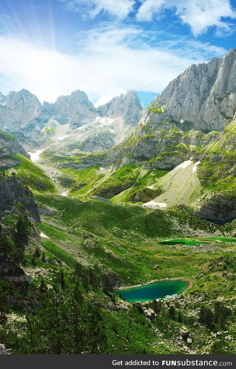 Albanian alps looks like heaven.