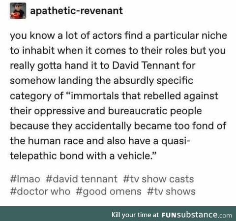 David Tenant and the Oddly Specific Niche