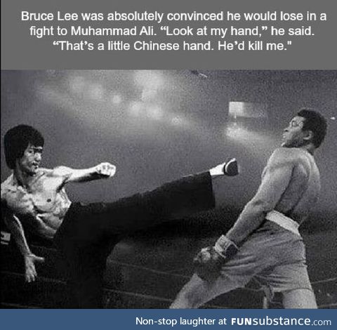Bruce Lee and Muhammad Ali