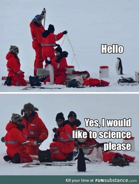 Yes, I would like to science, please. For the good of all of us