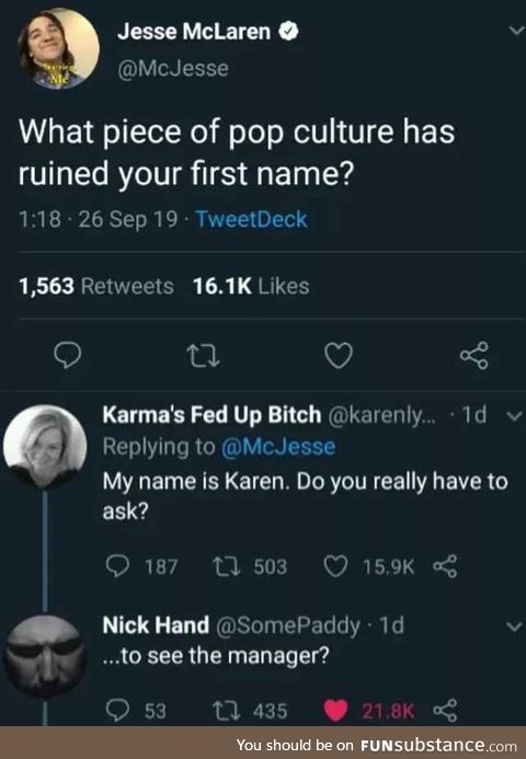 Ooooh karen, poor Karen