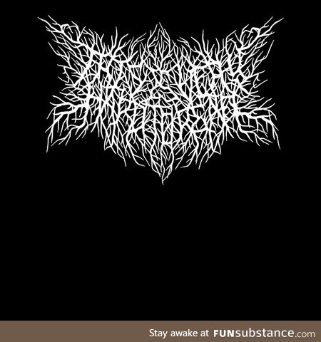 Best death metal logo ever. (By artstuff)
