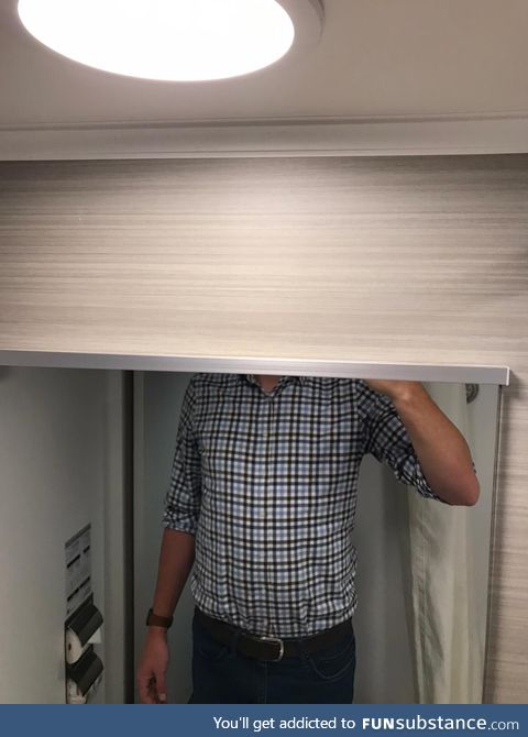 My 6'3" boyfriend was sent to Japan for work. He sent me this when he got to his