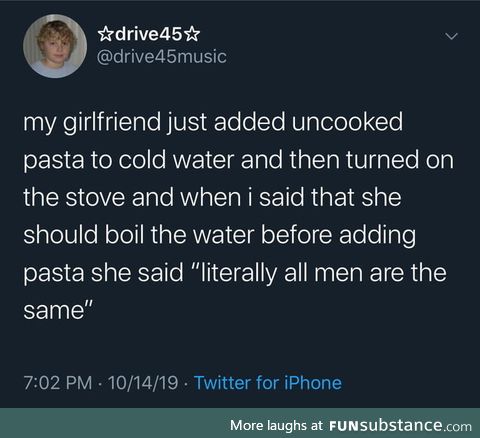When cook pasta