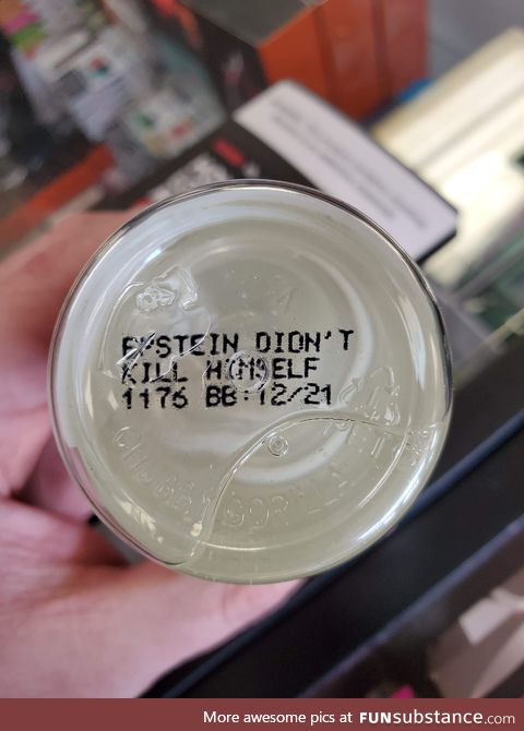 This was on the bottom of a vape juice bottle at my local store