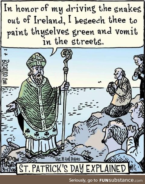 Friends, Irish, Countrymen. Paint thyselves green