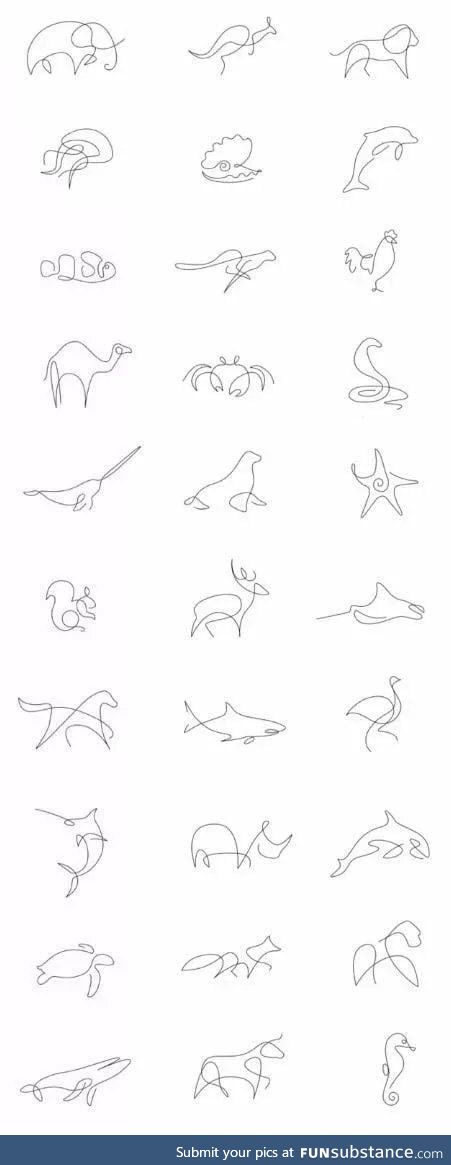 One lined tattoo ideas by Picasso