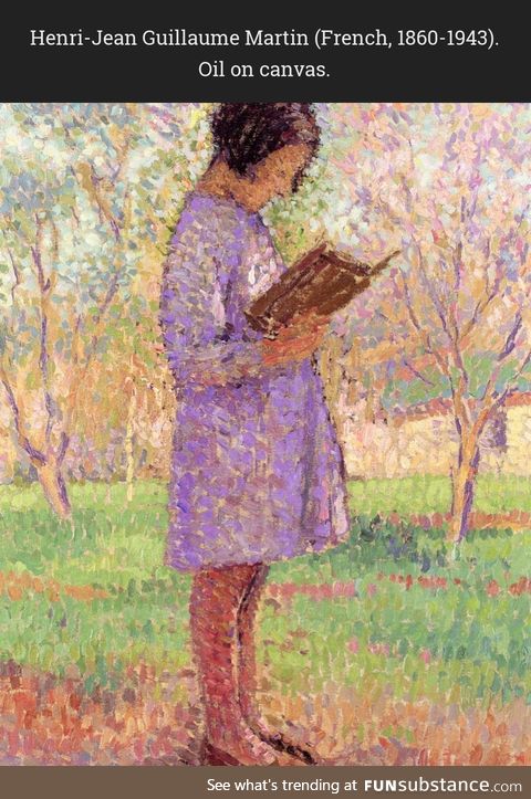Young girl reading.