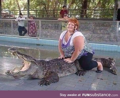 A rare photo of a crocodile calling for help