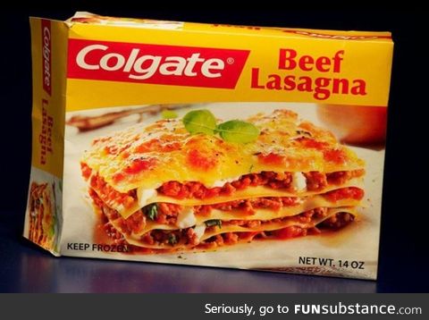 In 1982, Colgate tried their hand at a beef lasagna. Never forget