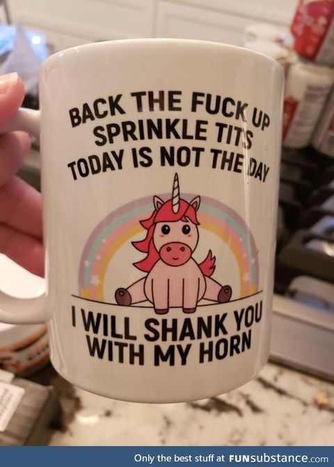 Sprinkle t*ts - a cup my friend received anonymously in the mail