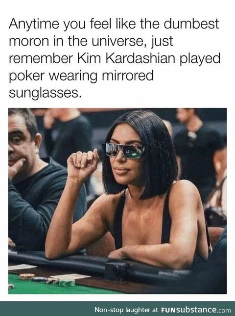 Kim Kardashian pokerface