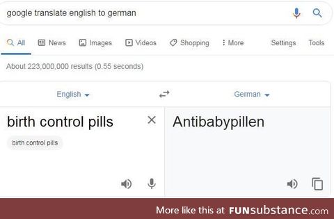 Excellent translation, Google!
