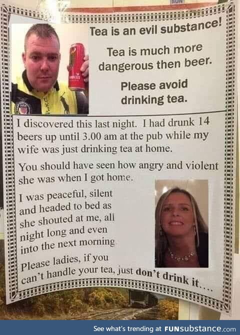 Tea is evil