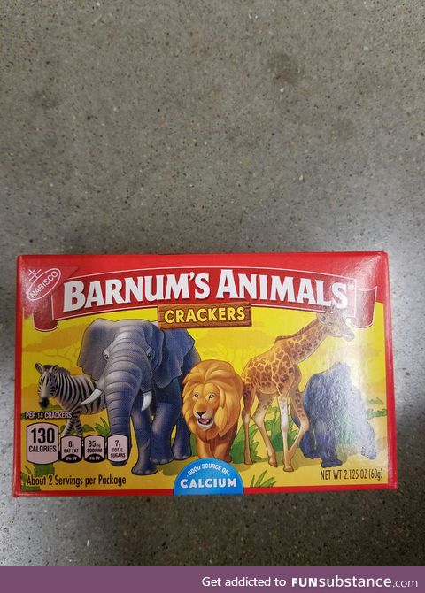 Barnum's Animal Crackers are no longer in a cage, apparently