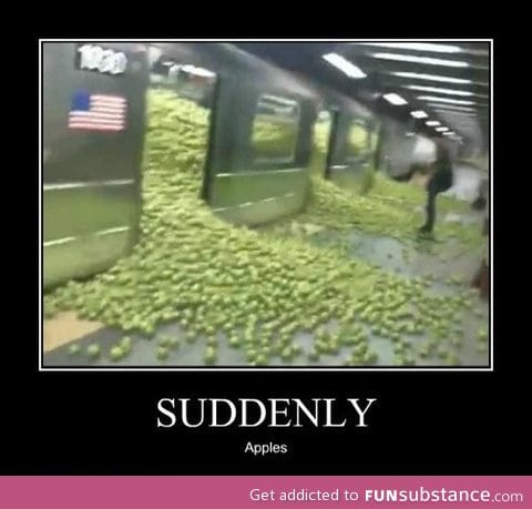 Suddenly, apples!