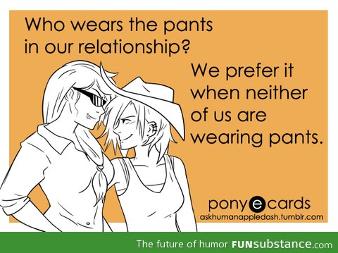 Wearing pants