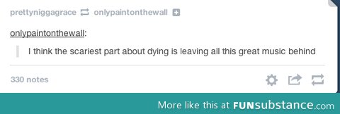 The scariest part about dying