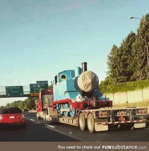 I believe I just witnessed Thomas The Tank Engine being kidnapped by Optimus Prime