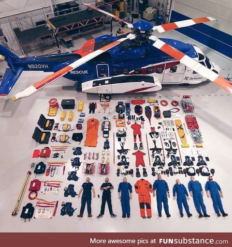 Everything that fits into a rescue helicopter