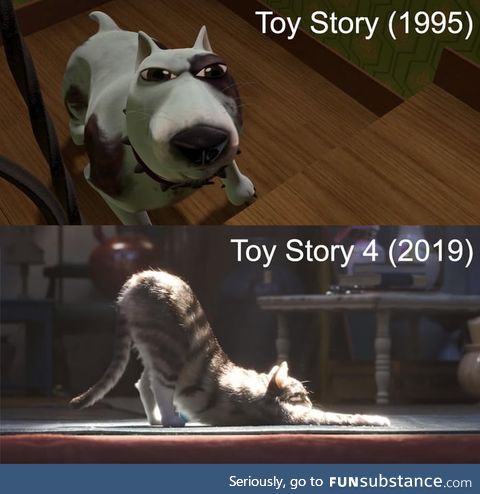 Cgi animals have come a long way since Toy Story 1