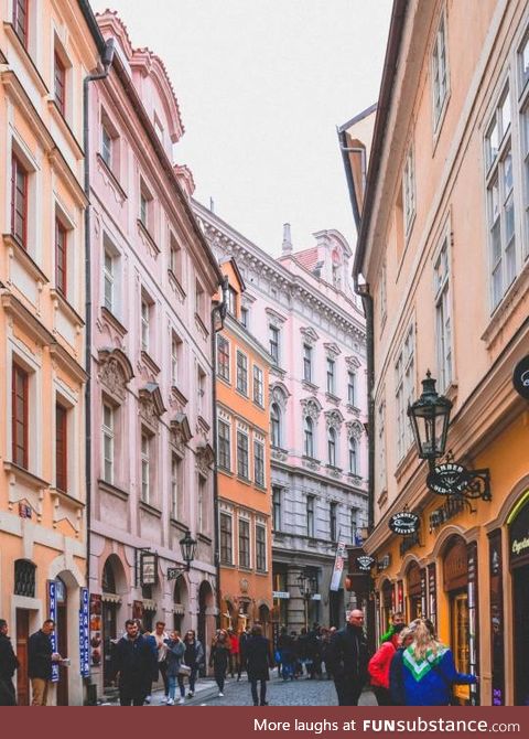 Spaces without cars. Prague, Czechia.