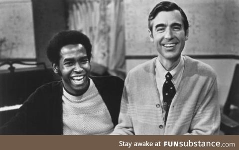 Fred Rogers and François Clemons (as Officer Clemmons on Mister Rogers' Neighborhood)