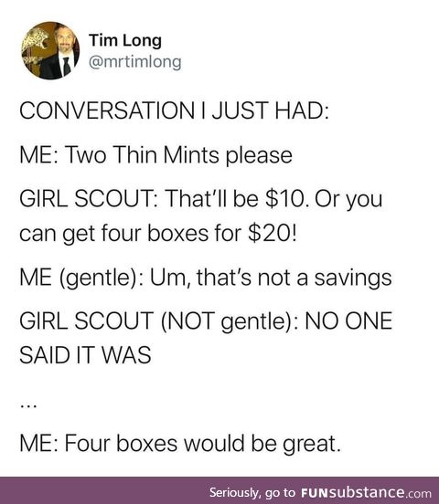The Girl Scout hustle is real