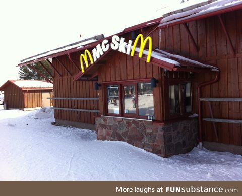 McDonald’s has a Ski-Thru in Sweden, apparently