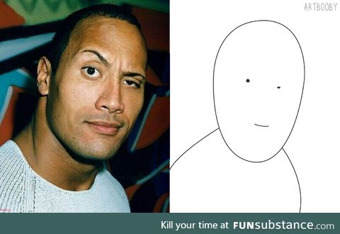 Finally finished a portrait of Dwayne Johnson. I did my best to convey his charisma!