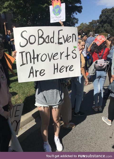 At a local climate strike