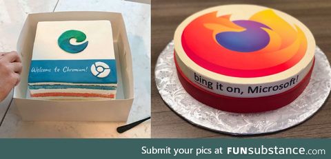 Google and Mozilla deliver cakes for Microsoft’s new Edge team
