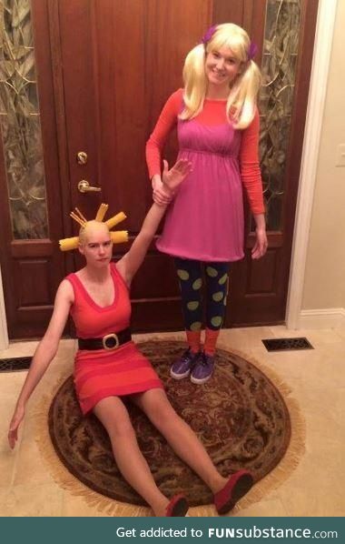 My friends as Angelica and Cynthia