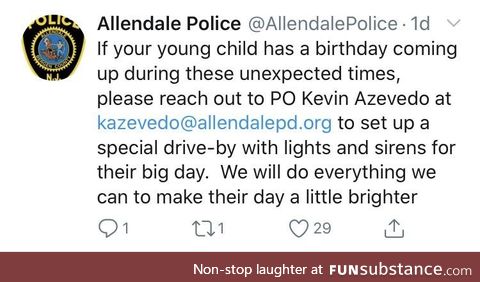 NJ police putting on b-day parades