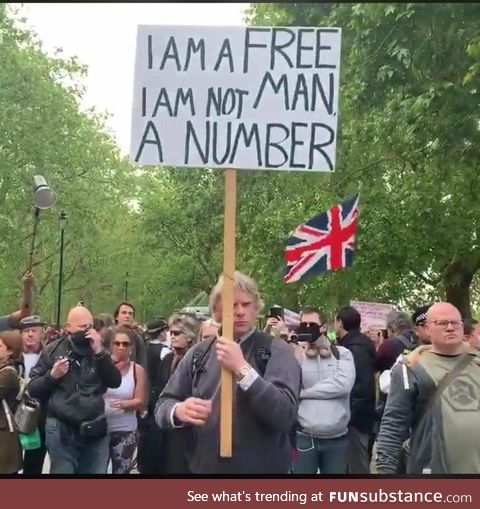 "I am a free, I am not man a number"?