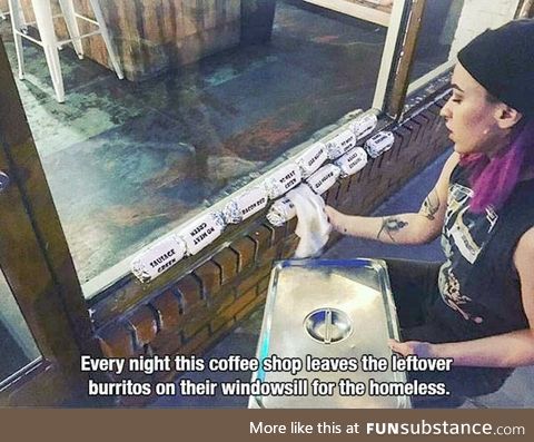What's a coffee shop doing with so many burrito's, though?