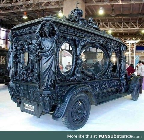 1920’s hand carved hearse