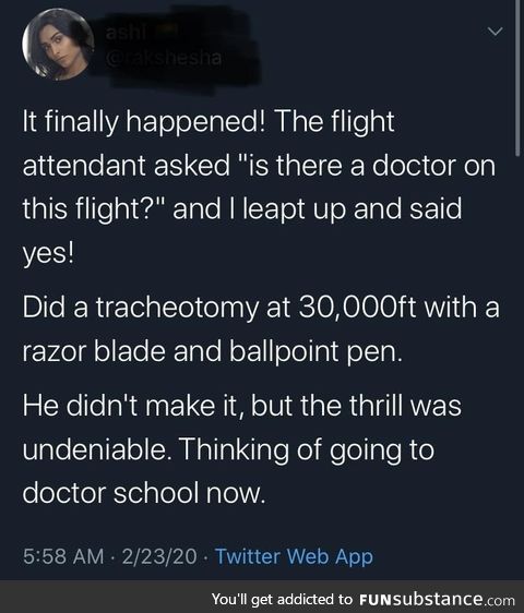 Is there a doctor on this flight?!